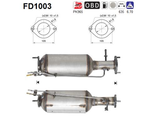 Filtro de particulas AS FD1003