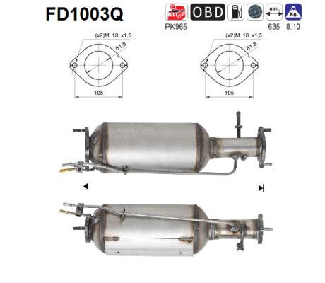 Filtro de particulas AS FD1003Q