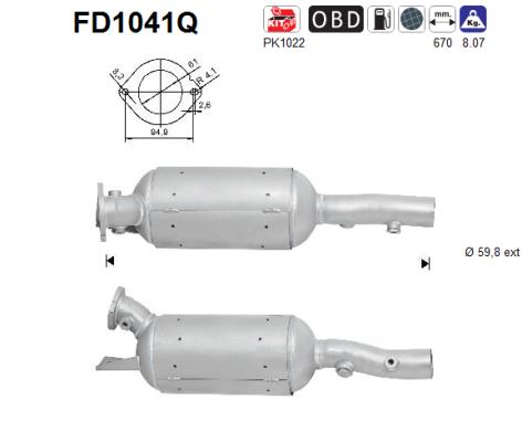 Filtro de particulas AS FD1041Q