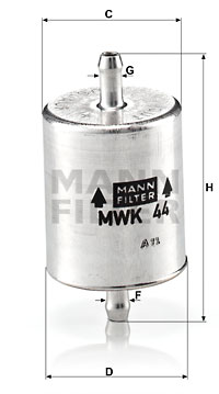 Filtro de carburante MANN-FILTER MWK44