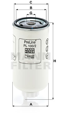 Filtro de carburante MANN-FILTER PL100/2