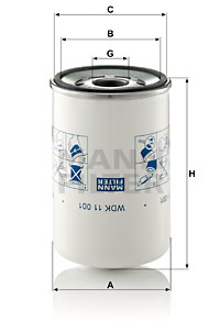 Filtro de carburante MANN-FILTER WDK11001