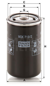 Filtro de carburante MANN-FILTER WDK719/2