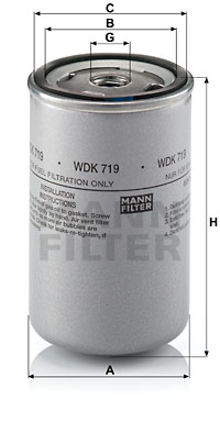 Filtro de carburante MANN-FILTER WDK719