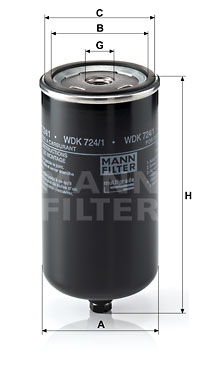 Filtro de carburante MANN-FILTER WDK724/1