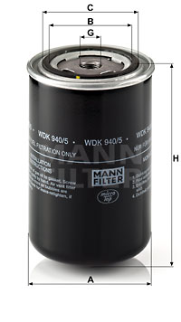Filtro de carburante MANN-FILTER WDK940/5