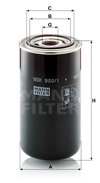 Filtro de carburante MANN-FILTER WDK950/1