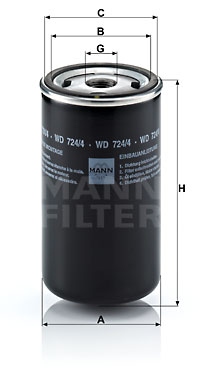 Filtro de aceite MANN-FILTER WD724/4