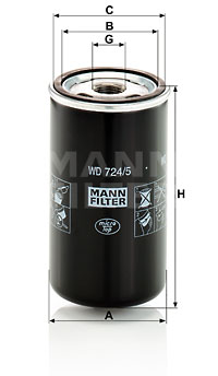 Filtro de aceite MANN-FILTER WD724/5