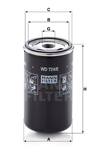 Filtro de aceite MANN-FILTER WD724/6