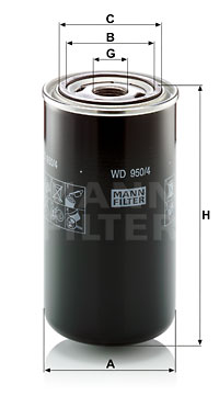 Filtro de aceite MANN-FILTER WD950/4