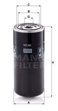 Filtro de aceite MANN-FILTER WD962