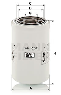 Filtro de aceite MANN-FILTER WH10008