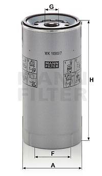 Filtro de carburante MANN-FILTER WK1080/7X