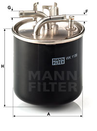 Filtro de carburante MANN-FILTER WK1136
