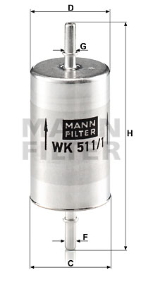 Filtro de carburante MANN-FILTER WK511/1