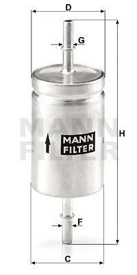 Filtro de carburante MANN-FILTER WK512