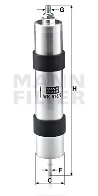 Filtro de carburante MANN-FILTER WK516/2