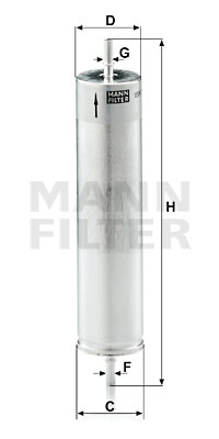 Filtro de carburante MANN-FILTER WK522