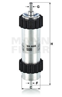Filtro de carburante MANN-FILTER WK6008