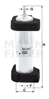 Filtro de carburante MANN-FILTER WK6011