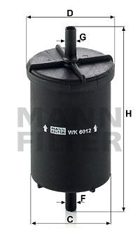 Filtro de carburante MANN-FILTER WK6012