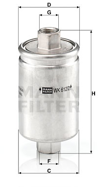 Filtro de carburante MANN-FILTER WK612/2