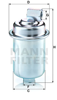 Filtro de carburante MANN-FILTER WK614/44