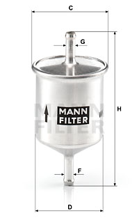 Filtro de carburante MANN-FILTER WK66