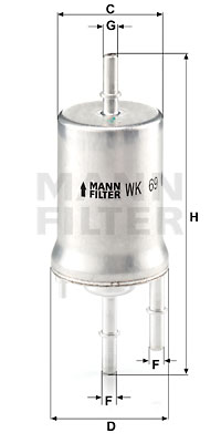 Filtro de carburante MANN-FILTER WK69