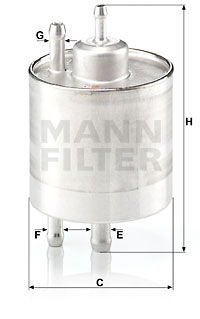 Filtro de carburante MANN-FILTER WK711/1