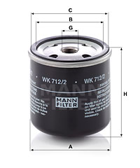 Filtro de carburante MANN-FILTER WK712/2