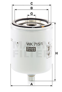 Filtro de carburante MANN-FILTER WK715/1X