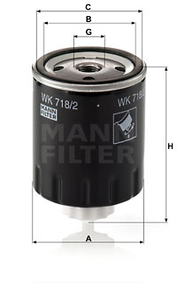 Filtro de carburante MANN-FILTER WK718/2