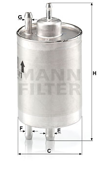 Filtro de carburante MANN-FILTER WK720/1