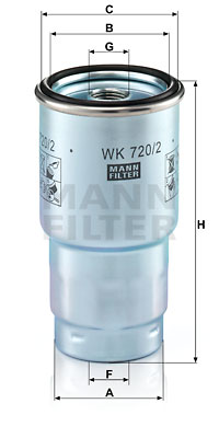 Filtro de carburante MANN-FILTER WK720/2X