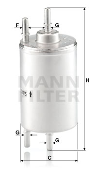 Filtro de carburante MANN-FILTER WK720/5