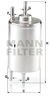 Filtro de carburante MANN-FILTER WK720/6