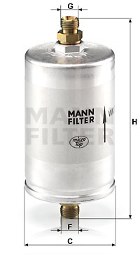 Filtro de carburante MANN-FILTER WK726/3