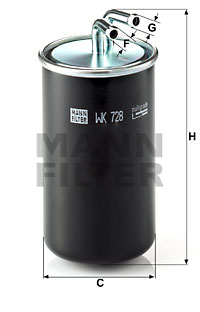 Filtro de carburante MANN-FILTER WK728