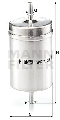 Filtro de carburante MANN-FILTER WK730/3