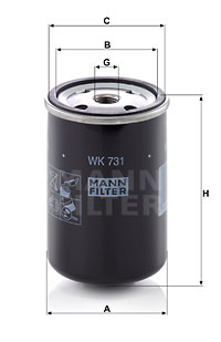 Filtro de carburante MANN-FILTER WK731