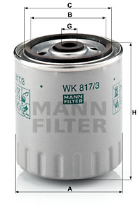 Filtro de carburante MANN-FILTER WK817/3X