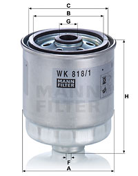 Filtro de carburante MANN-FILTER WK818/1