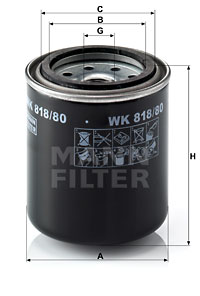 Filtro de carburante MANN-FILTER WK818/80