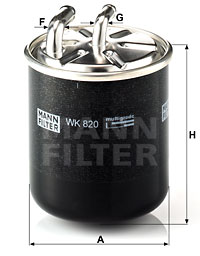 Filtro de carburante MANN-FILTER WK820