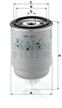 Filtro de carburante MANN-FILTER WK821