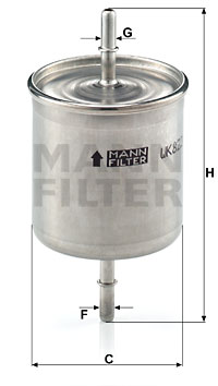 Filtro de carburante MANN-FILTER WK822/2