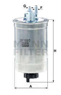 Filtro de carburante MANN-FILTER WK829/2