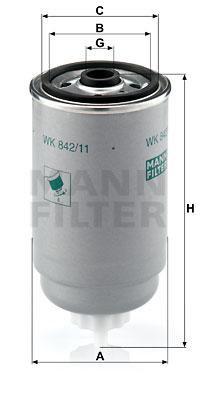 Filtro de carburante MANN-FILTER WK842/11